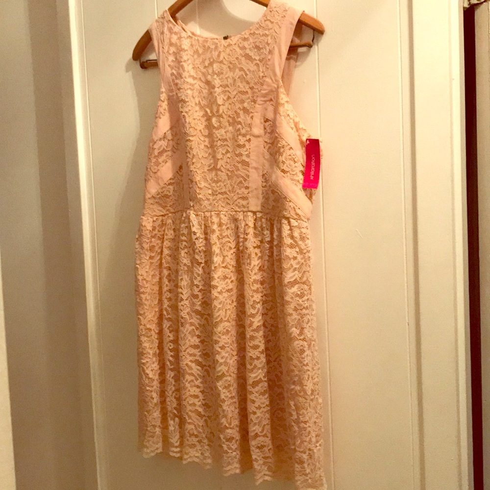 Pink lace dress
